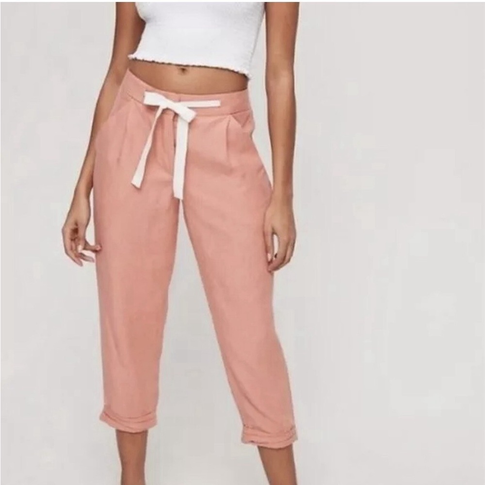 Aritzia WILFRED Linen Blend Tawny Allant Pant Sz 2 perfect condition